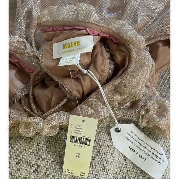 Anthropologie Maeve Ruffled Tulle Tank NWT Size XL - Picture 7 of 14